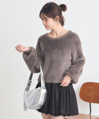 earth music&ecology Ｗフェイスシャギープルオーバー Mocha