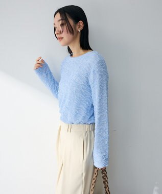 Green Parks 表面感ポコポコプルオーバー Sax