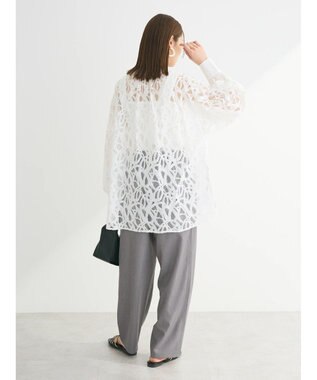 Green Parks ・ＥＬＥＮＣＡＲＥ　ＤＵＥ　レースバンドカラーブラウス Off White