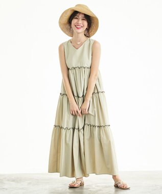 ボリュームティアードワンピース