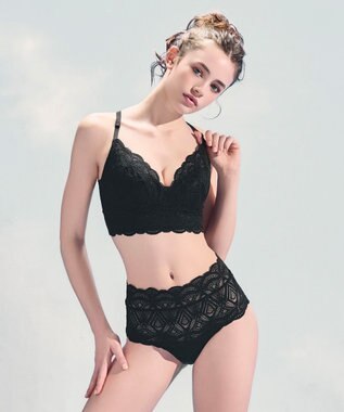 BRADELIS New York 【BRADELIS Me】Lovely Backstyle Panty26S1  総レースのハイウエストパンティ ショーツ ブラック