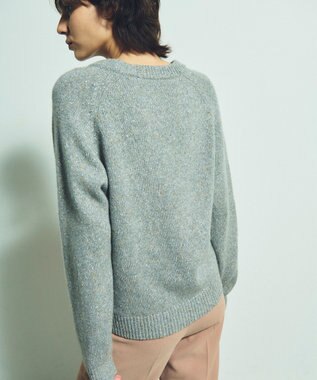 GRACE CONTINENTAL カシミヤ混ラメニットトップ グレー