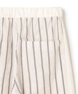 BEIGE， QUARTZ / 側章コンビ ストライプパンツ Black St.