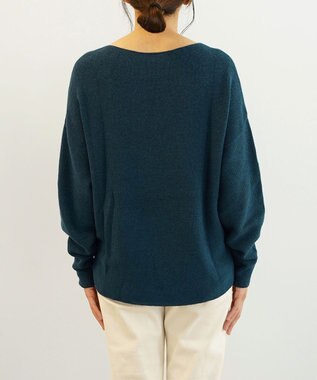 TOQUE 〈大草直子さんアドバイザー〉ベビーアルパカ ミドルゲージ モックネックニット グリーン