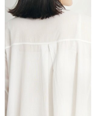 CRAFT STANDARD BOUTIQUE インド綿Ａラインシャツワンピース Off White