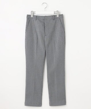 J.PRESS LADIES L 【洗える】シャークスキンハウンドトゥース テーパード パンツ ネイビー系3