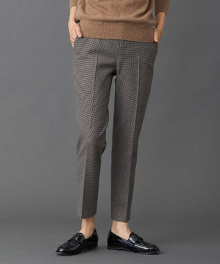 J.PRESS LADIES 【洗える】チェルビックチェック テーパード パンツ ブラウン系3