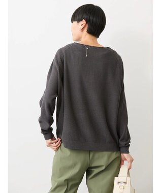 AMERICAN HOLIC ボートネックニットプルオーバー Charcoal Gray