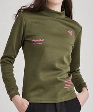 PW CIRCULUS 【ストレッチ / 快適 / 一枚でサマになる】【WOMEN】NEW ロングスリーブモック T カーキ系