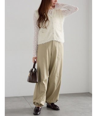 Te chichi パッチワークレースクルーネックTOPS《2025Autumn catalog vol.2 item》 オフホワイト