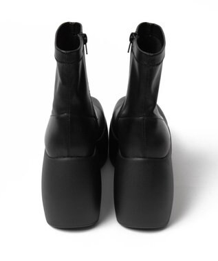 WEGO 厚底ウェッジソールショートブーツ ブラック