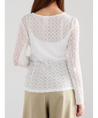 Te chichi パッチワークレースクルーネックTOPS《2025Autumn catalog vol.2 item》 オフホワイト