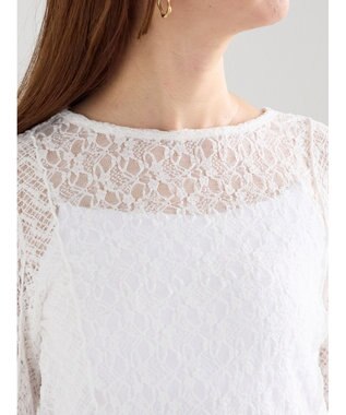 Te chichi パッチワークレースクルーネックTOPS《2025Autumn catalog vol.2 item》 オフホワイト