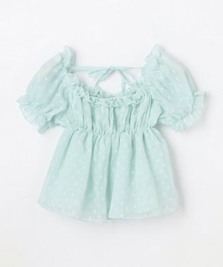 ANY KIDS 【一部店舗/WEB先行販売アイテム】2WAY シアードビーブラウス ミント