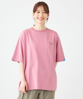SHARE PARK LADIES 【EC限定カラーあり・UVカット・吸水速乾】カラフルロゴバックプリントＴシャツ ピンク系