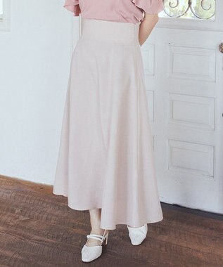 earth music&ecology シアーバックレースアップフレアスカート