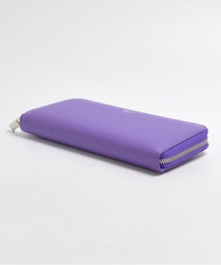 blancle シュリンクレザーラウンドジップ ロングウォレット パープル
