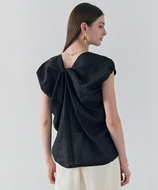 BEIGE， ZEOLITE / バックツイスト コンビトップス
