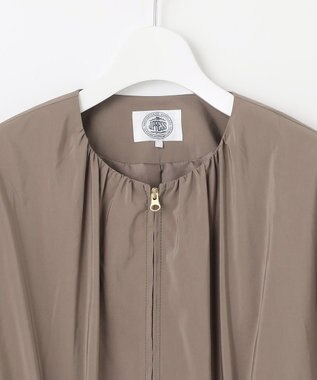 J.PRESS LADIES 【洗える・撥水】Artirosa ノーカラー ブルゾン ブラウン系