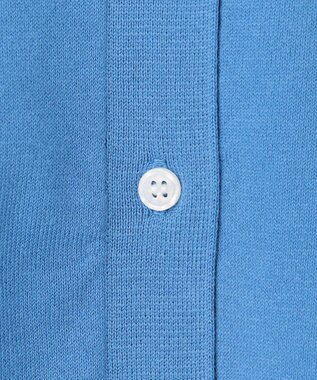 ANY L コットンブレンドポロカーデ ブルー