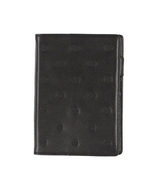 UNBILLION ペルケ perche / ドット刺繍B6手帳カバー ブラック