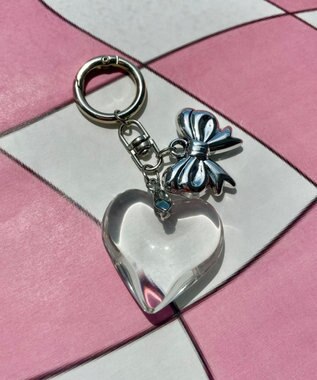 WEGO クリアカラーハートキーホルダー