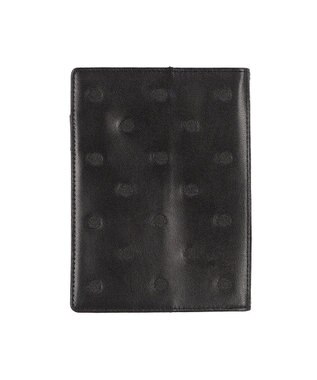 UNBILLION ペルケ perche / ドット刺繍B6手帳カバー ブラック