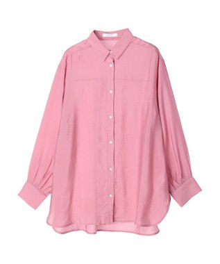 Green Parks レギュラーカラーシアーシャツ Pink