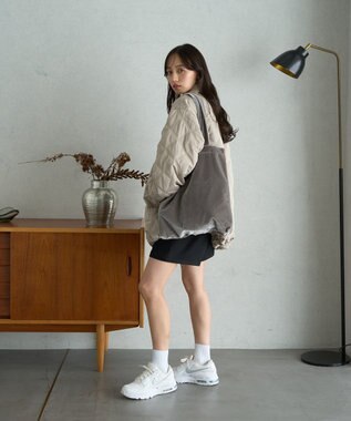 earth music&ecology ベロアトートバッグ Gray