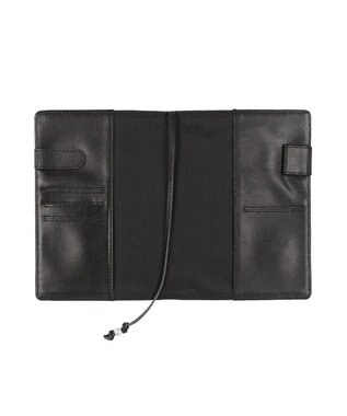 UNBILLION ペルケ perche / ドット刺繍B6手帳カバー ブラック