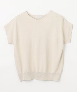 ANY L ハーフスリーブニット オイスター