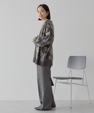 AMERICAN HOLIC ニュアンス柄ニットカーディガン Charcoal Gray