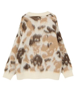 AMERICAN HOLIC ニュアンス柄ニットカーディガン Ivory