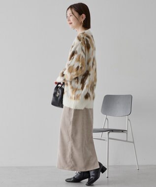 AMERICAN HOLIC ニュアンス柄ニットカーディガン Ivory