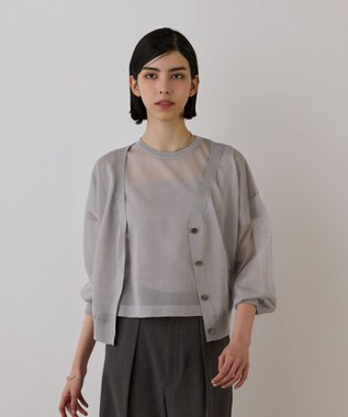  ブライトシアーニットカーディガン