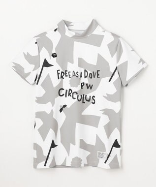 PW CIRCULUS 【WOMEN】ＤＯＶＥ柄モックネック ゴルフウェア レディース グレー系5