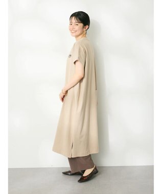 CRAFT STANDARD BOUTIQUE ヴィンテージ風天竺ワンポイントワンピース Gray Beige