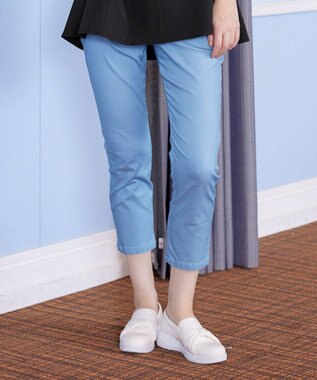 Tiaclasse 【新色追加・洗える】アンクルテーパードパンツ サックス