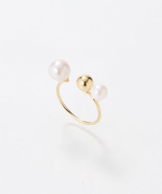 Phoebe 【金属アレルギー対応】ミックスドットリング　ゴールド/ニッケルフリー/パール ゴールド