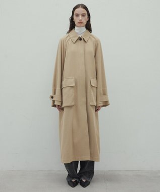 BEIGE， MOLUCCELLA / オーバーサイズステンカラーコート Beige