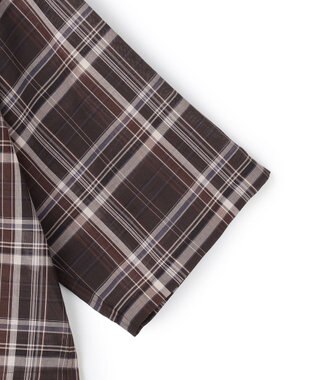 23区 【先行予約】ハイツイストシアーチェック クロップド シャツ ブラウンチェック