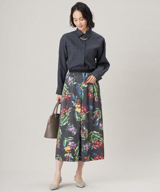 自由区 【洗える】ドビーオックスストレッチシャツ アウター ブルーグレー