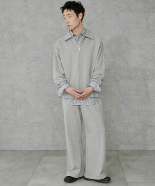 WEGO ラグランハーフZIPPO 杢グレー