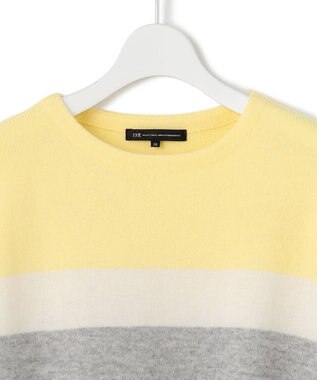 23区 S 【Oggi1月号掲載/洗える】ウールカシミヤ カラーブロック ニット ライトイエロー系