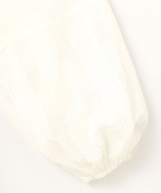 #Newans シアーチェックボリュームブラウス ホワイト