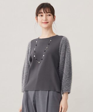 【洗える】フェザーラメ ニット