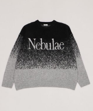 WEGO 【ユニセックス着用ITEM/MLサイズ展開】ファジーグラデーションプルオーバー ブラック