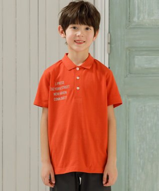 J.PRESS KIDS 【140-170cm】T/C ライト カノコ 半袖ポロシャツ オレンジ系
