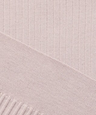 23区 【洗える】ウーステッドウール リブ ニット ベージュ系