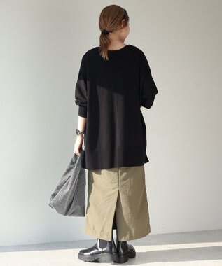 AMERICAN HOLIC バイパチＶネックワイドニットカーディガン Black